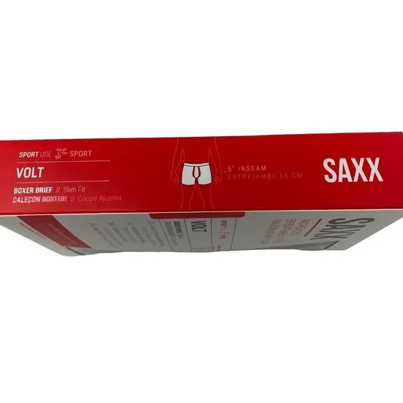 Saxx Volt Boxer Briefs Sz Med Slim Fit Peanuts Football - Picture 8 of 10